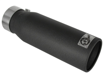 Picture of aFe MACHForce XP Exhausts Tips SS-304 EXH Tip 3in x 4Out x 12L Bolt-On (blk)