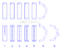 Picture of King Engine Bearings Ford 281CI/330CI 4.6L/5.4L V8 (Size +0.25) Main Bearing Set