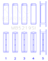 Picture of King 91-92 281CI 4.6L V8 Romeo with Cast Iron Block SOHC 16 Valves (Size STD) Main Bearing Set