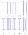 Picture of King 91-92 281CI 4.6L V8 Romeo with Cast Iron Block SOHC 16 Valves (Size +0.5) Main Bearing Set