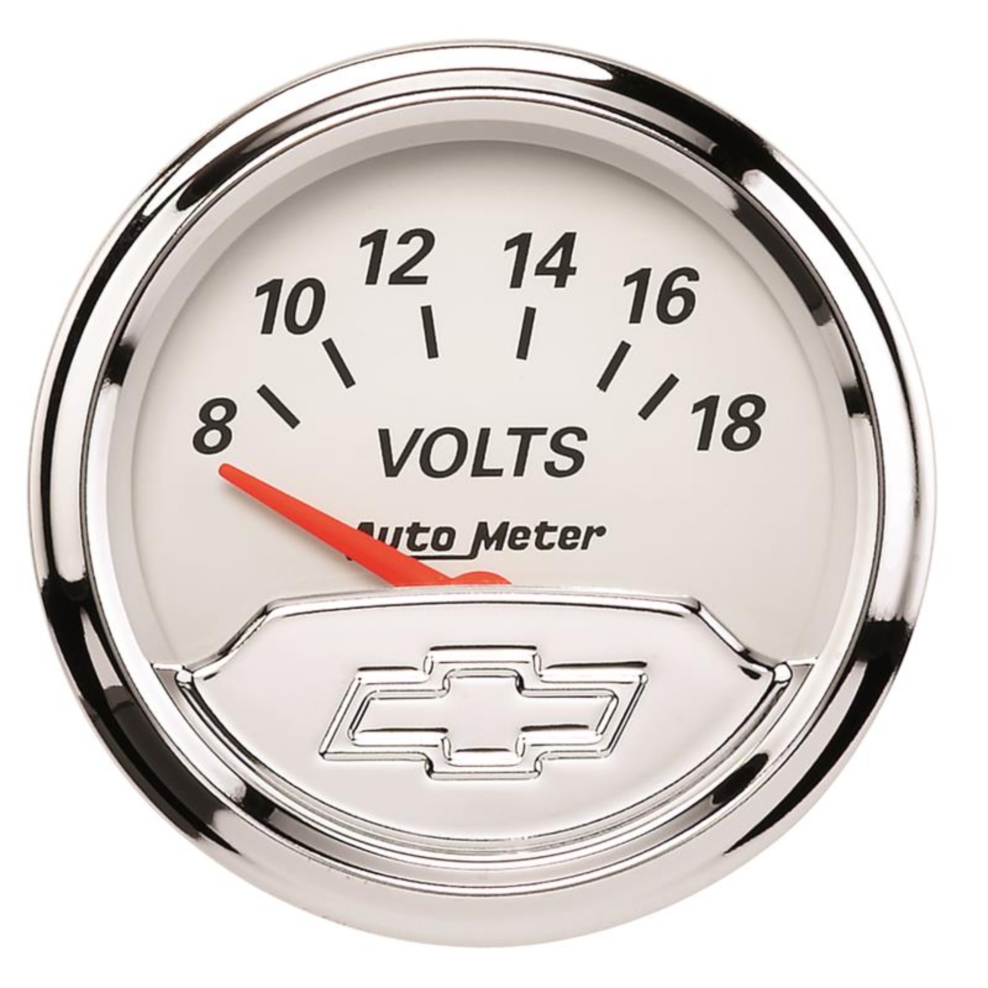 Picture of Autometer Chevy Vintage 2in 8-18 Volts Short Sweep Electronic Voltmeter Gauge