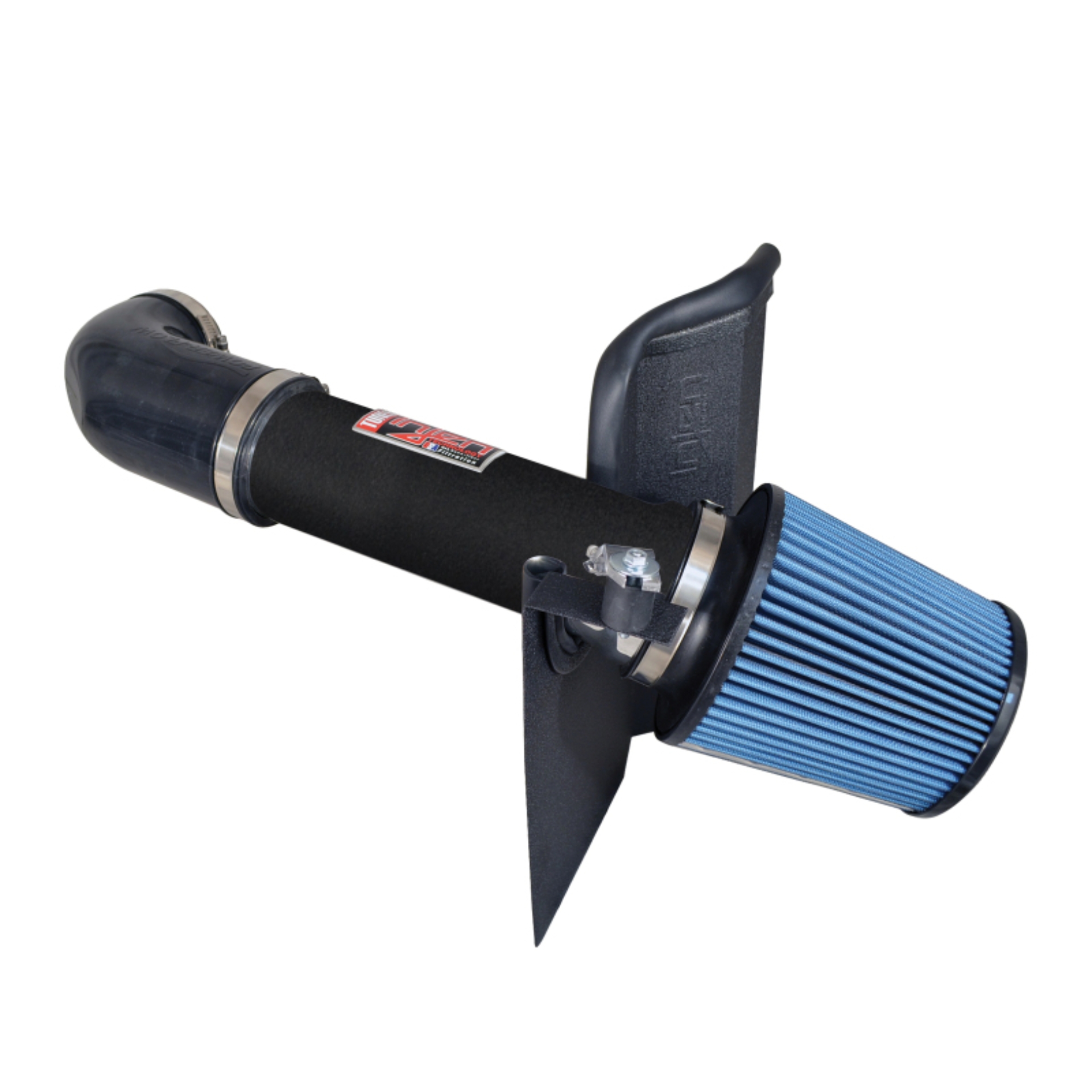 Picture of Injen 11-19 Dodge Challenger Hemi 5.7L V8 Wrinkle Black Power-Flow Air Intake System w/Heat Shield