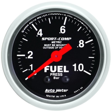Picture of Autometer Sport-Comp 52mm 0-1.0 Bar Fuel Pressure Mechanical Gauge