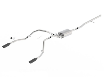 Picture of Borla 14 Silv/Sierra 1500 C/B Touring Exh/2.75in in Muffler 2.25inout 4inTIp SS Rear Exit-Blk Chrome