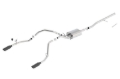 Picture of Borla 14 Sierra 1500 C/B S-Type Exhaust/2.75in Into Dual 2.25in Out 4in Split Rear Exit-Black Chrome