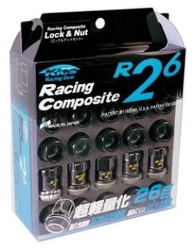 Picture of Project Kics 12X1.50 Black R26 Lug Nuts - 16+4