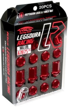 Picture of Project Kics 12X1.50 Red Leggdura Racing Lug Nuts - 20 PCS