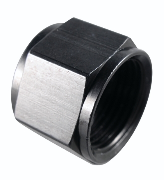 Picture of Fragola -8AN Aluminum Flare Cap w/ 1/8 FPT Black