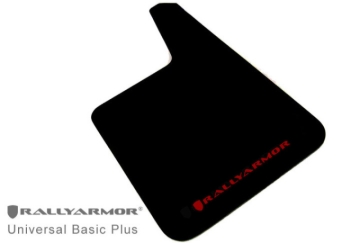 Picture of Rally Armor Universal Fit (No Hardware) Basic Plus Black Mud Flap w/ Red Logo