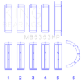 Picture of King Engine Bearings Ford 281 4.6L SOHC 16V Performance Main Bearing Set - Size STD