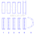Picture of King Engine Bearings Ford 281 4.6L SOHC 16V Performance Main Bearing Set - Size Standard X