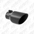 Picture of MBRP Universal 4in OD Dual Wall Angled 2.5in Inlet 8in Length Exhaust Tip - Black