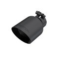 Picture of MBRP Universal 4in OD Dual Wall Angled 2.5in Inlet 8in Length Exhaust Tip - Black