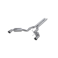 Picture of MBRP 15 Ford Mustang GT 5.0 3in Cat Back Dual Split Rear Street Version 4.5in Tips - Aluminized