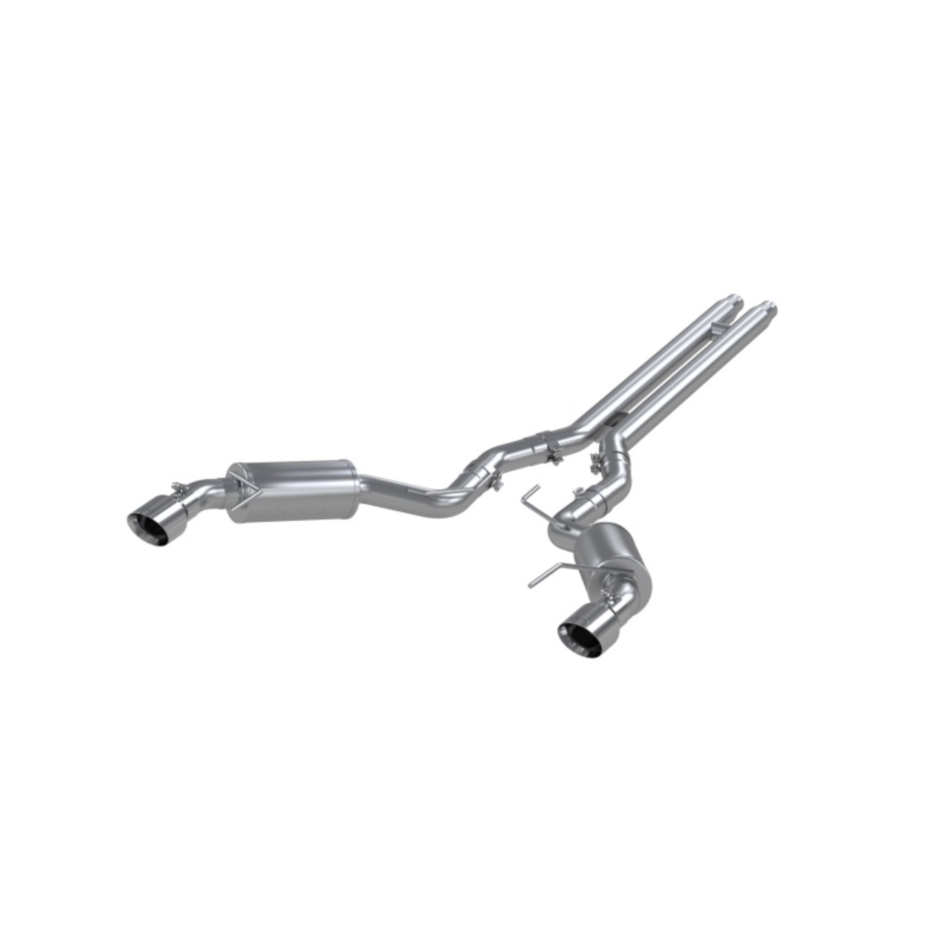 Picture of MBRP 15 Ford Mustang GT 5.0 3in Cat Back Dual Split Rear Street Version 4.5in Tips - Aluminized
