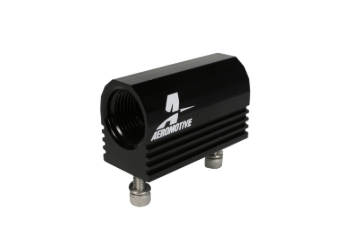 Picture of Aeromotive 05-06 Ford 4.6L Fuel Rail Pressure Sensor Adapter Log (-08 AN inlet / outlet)