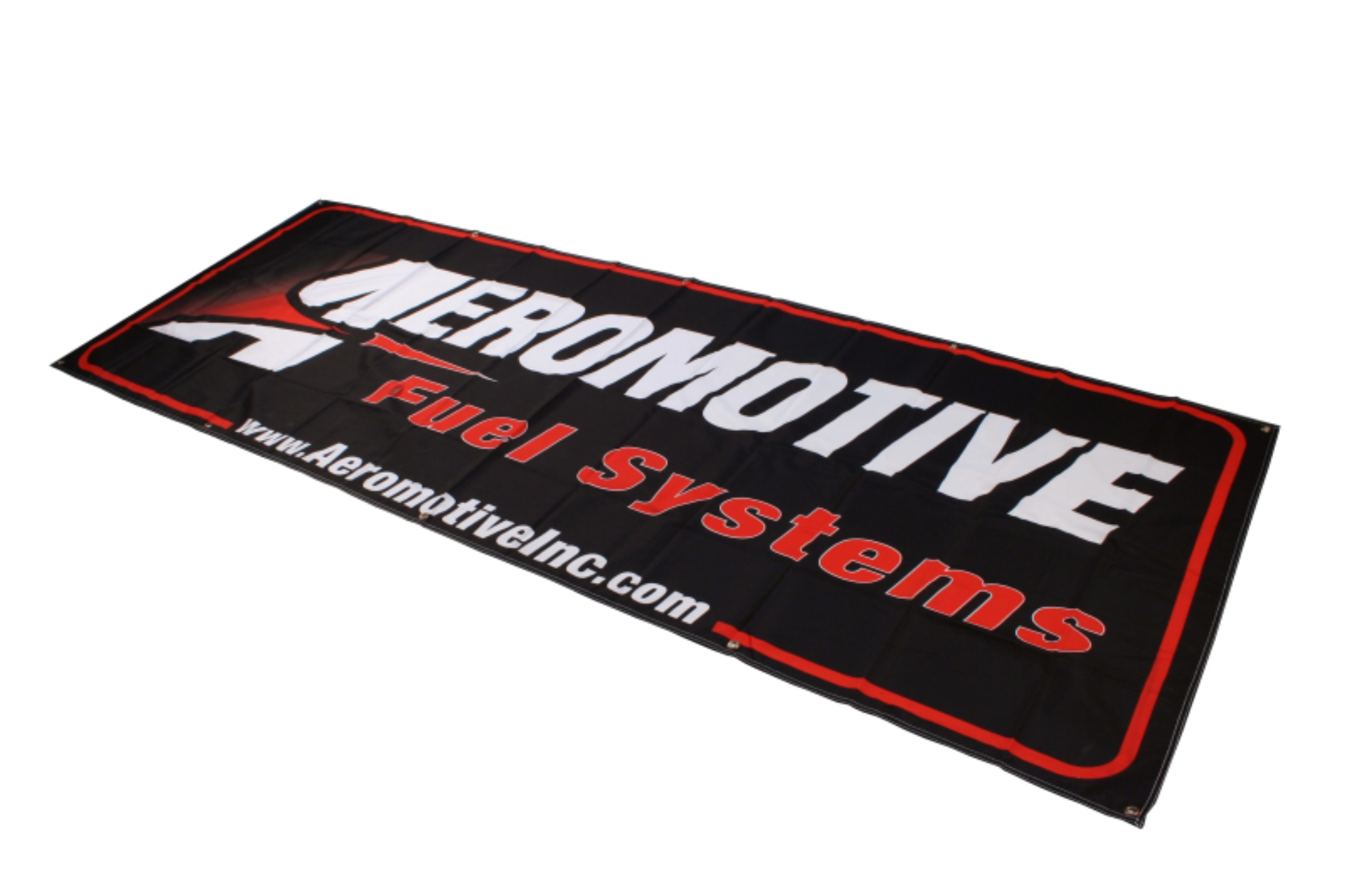 Picture of Aeromotive Banner - 32in x 92in (Black/Red)