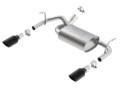 Picture of Borla 12-14 Jeep Wrangler JK 2/4Dr Rr Section ATAK Single Square Rlld Angle-Cut Black Chrome Exhaust