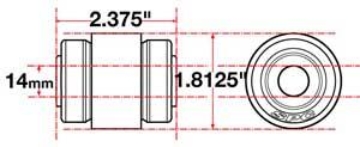 Picture of SPC Performance Flex Joint xAxis Jeep JK Rear UCA 14mm X 2 X 1.8125