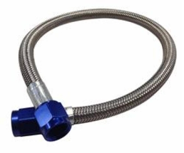 Picture of Fragola -4AN Hose Assembly Straight x Straight 72in Blue Nuts Nitrous Supply Line (6 Feet)