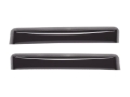 Picture of WeatherTech 14+ Chevrolet Silverado Double Cab Rear Side Window Deflectors - Dark Smoke