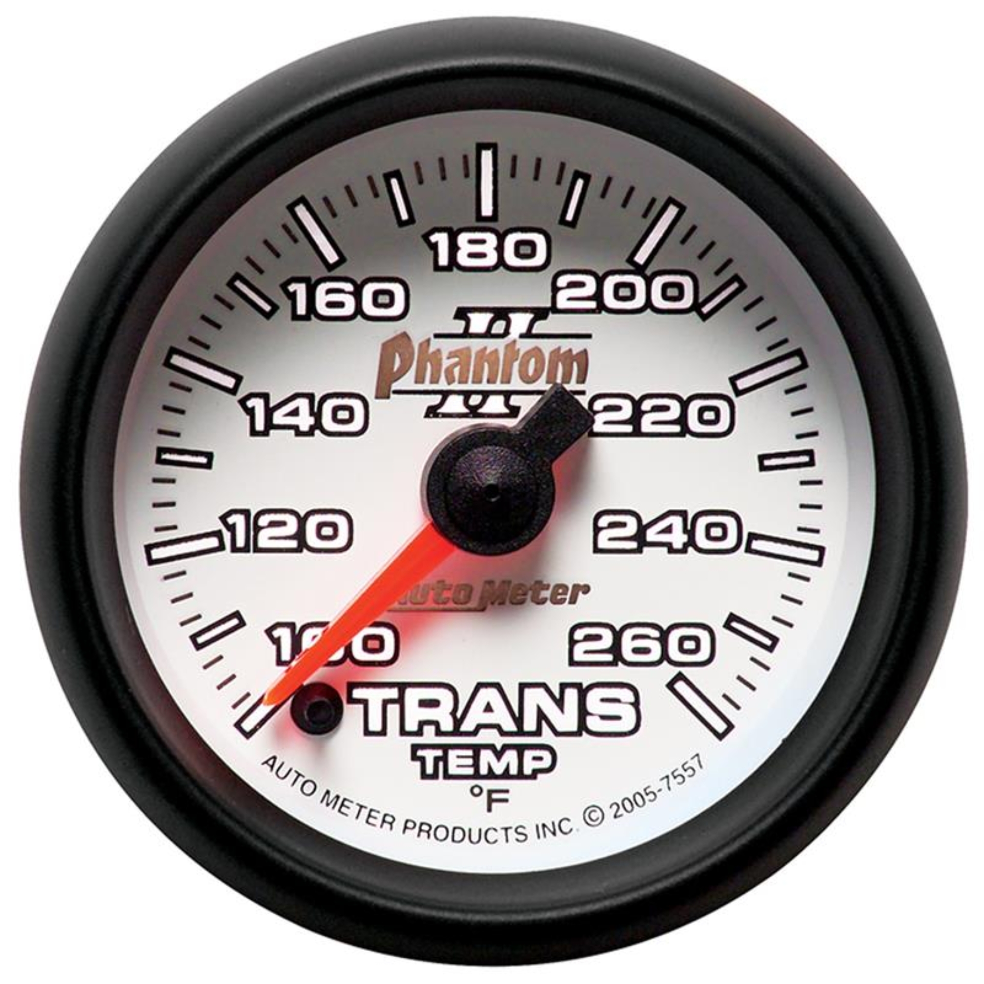 Picture of Autometer Phantom II 52mm Full Sweep Electronic 100-260 Deg F Transmission Temperature Gauge