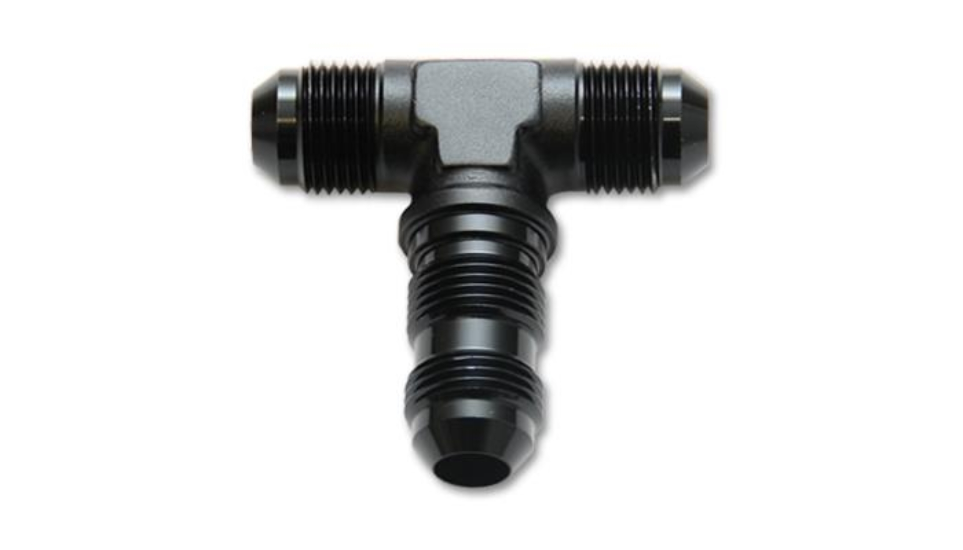 Picture of Vibrant -12AN Bulkhead Adapter Tee Fitting - Anodized Black Only
