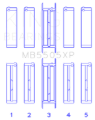 Picture of King Engine Bearings Ford V8 351ci 5.8L 400ci 6.6L 16V (Size STD) Performance Main Bearing Set