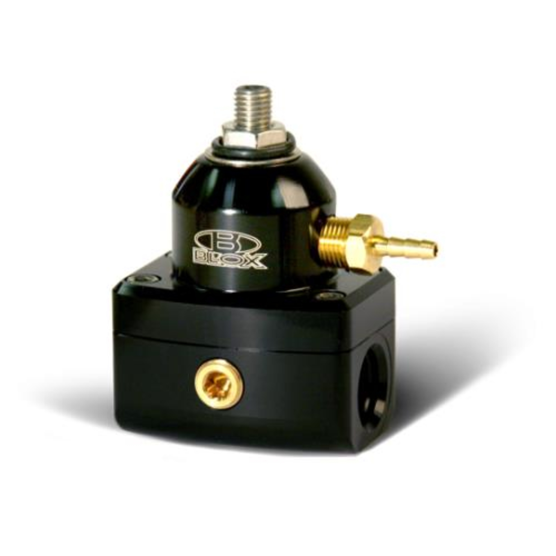 Picture of BLOX Racing 2-Port Design Black/Black Adjustable Fuel Pressure Regulator
