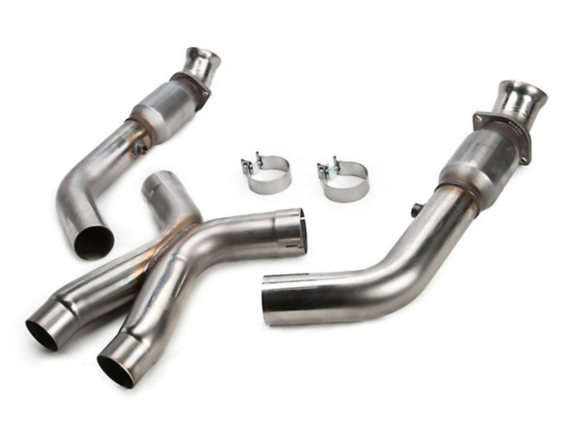 Picture of Kooks 11-14 Ford Mustang GT 5.0L 4V 3in x 2 3/4in OEM Exhaust GREEN Cat H Pipe Kooks HDR Req