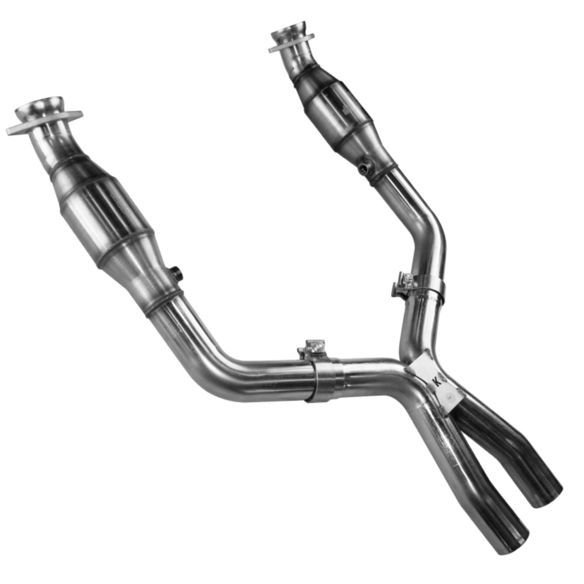 Picture of Kooks 05-10 Ford Mustang GT 2 1/2in x 2 1/2in OEM Exhaust GREEN Cat X Pipe