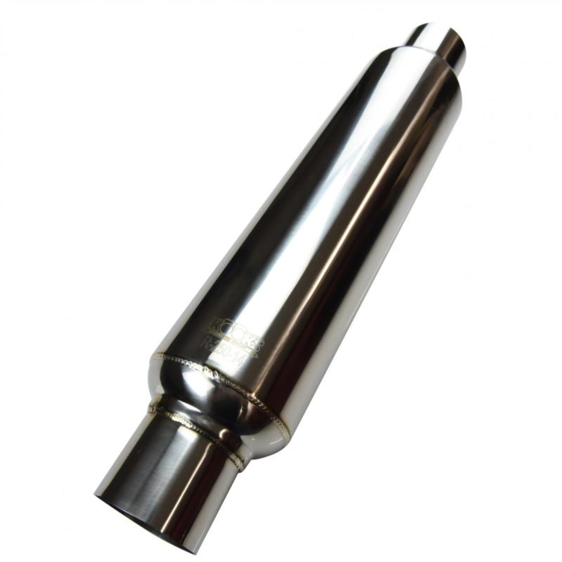 Picture of Kooks Universal 2 1/2in Round Muffler 14in Long. Pol SS