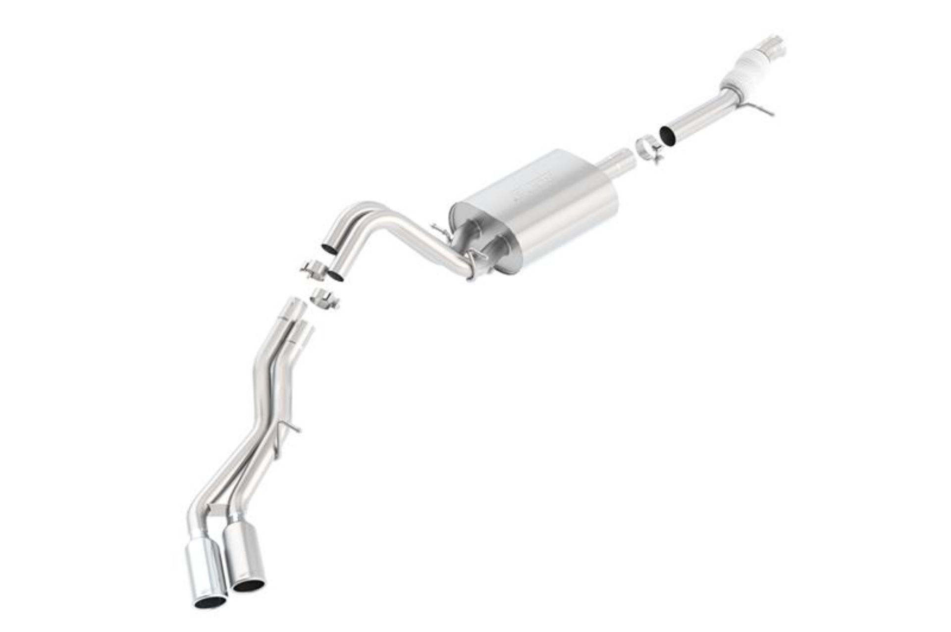 Picture of Borla Touring Cat Back 15-16 Chevy Tahoe 5.3L V8 2.75in, 2.25in Dual Same Side Exit 4in Tips