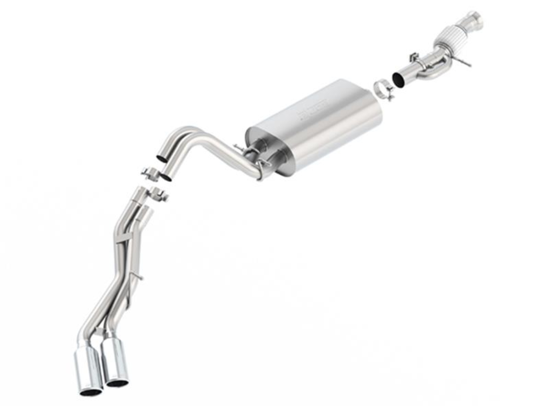 Picture of Borla Touring Cat Back 15-16 GMC Denali 6.2L V8 2.75in, 2.25in Dual Same Side Exit 4in Tips Exhaust