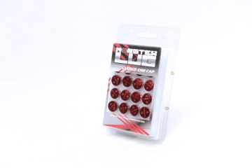Picture of Wheel Mate Monster Lug Nut Caps - Red 14x1.50