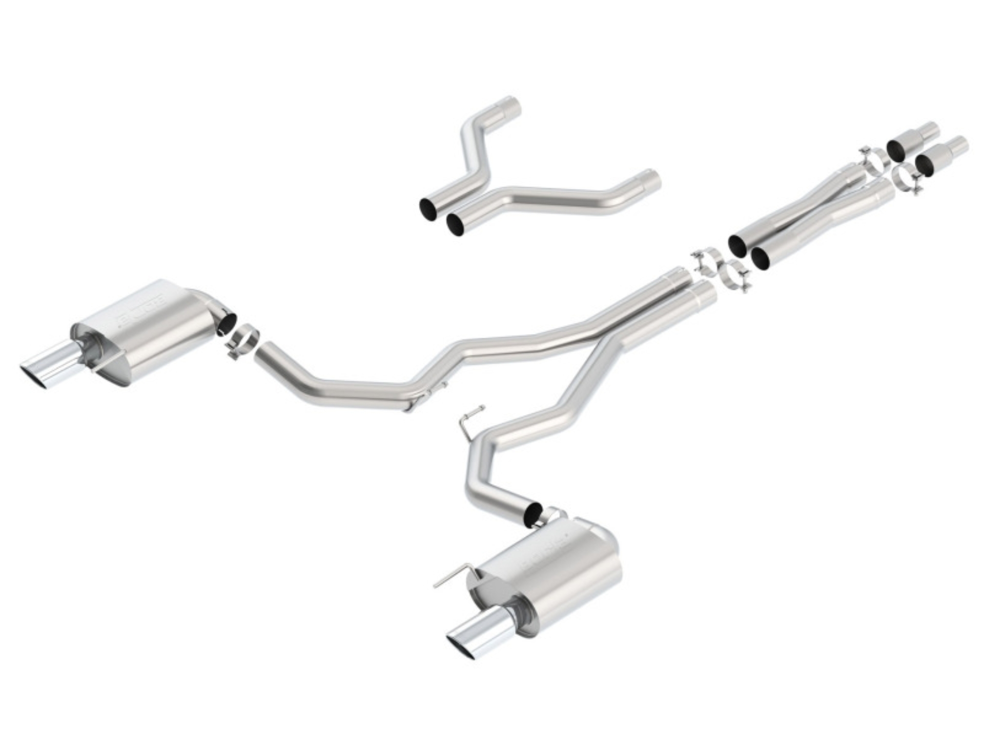 Picture of Borla S-Type Cat-Back 15-17 Ford Mustang GT 5.0L V8 MT/AT 3in pipe 4in tip
