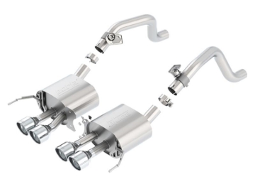 Picture of Borla 14-15 Chevy Corvette C7 w/ AFM w/o NPP S Type Rear Section Exhaust Quad Rd RL Tips