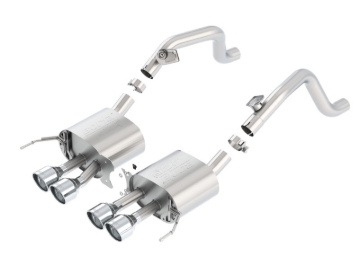 Picture of Borla 14-15 Chevy Corvette C7 w/o AFM w/o NPP Atak Rear Section Exhaust Quad Rd RL Tips