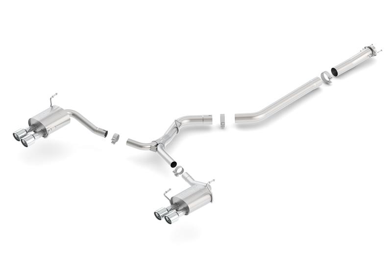 Picture of Borla 15-16 Subaru WRX / STI 2.5L S-Type Cat-Back Exhaust Quad Rd RL Tips