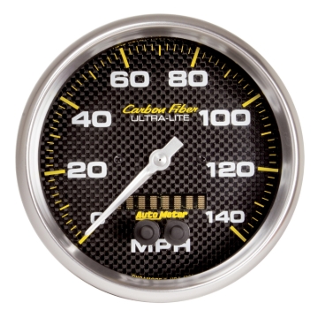Picture of Autometer Ultra-Lite Carbon Fiber 5in 140 MPH In-Dash Full Sweep GPS Speedometer