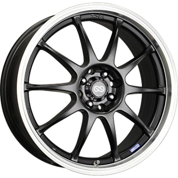 Picture of Enkei J10 16x7 5x112/114.3 38mm Offset 72.62mm Bore Dia Black w/ Machined Lip Wheel