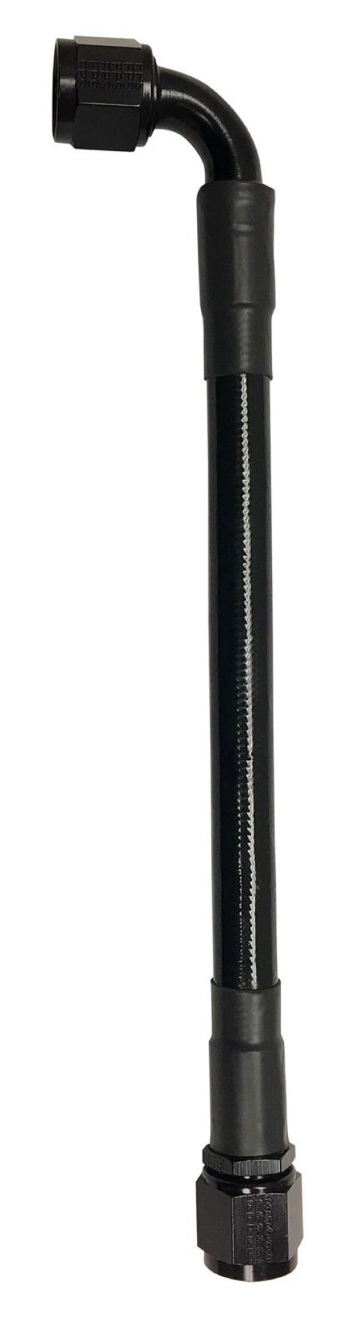 Picture of Fragola -8AN Ext Black PTFE Hose Assembly Straight x 90 Degree 60in
