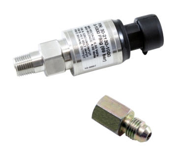 Picture of AEM 1000 PSIg Stainless Sensor Kit - 1/8in NPT Male Thread to -4 Adapter