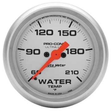 Picture of Autometer Ultra-Lite 52mm 60-210 Deg F Electronic Water Temp Gauge