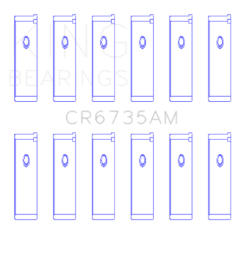 Picture of King Engine Bearings Mitsubishi 6G74 3000GT/Dodge Stealth (Size 1.0) Performance Rod Bearing Set