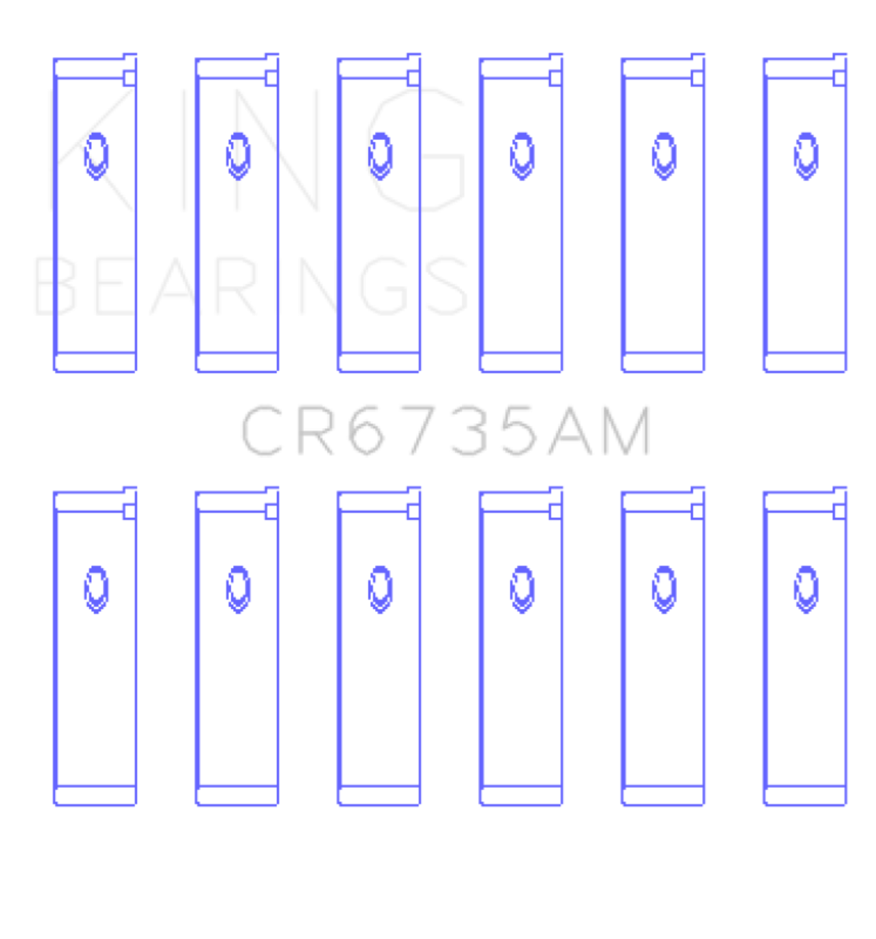 Picture of King Engine Bearings Mitsubishi 6G74 3000GT/Dodge Stealth (Size 0.25) Performance Rod Bearing Set