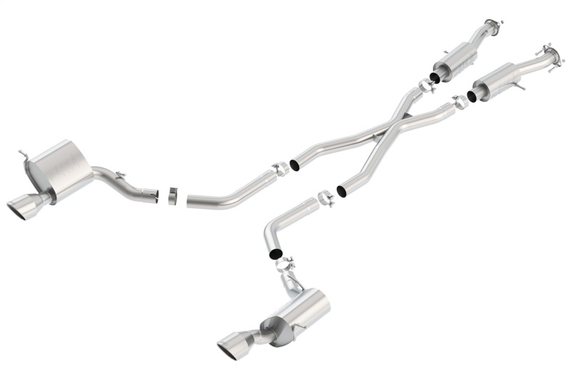 Picture of Borla 2015 Jeep Grand Cherokee SRT8 S-Type Dual Round Rolled Exit Catback Exhaust