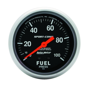 Picture of Autometer Sport-Comp 2 5/8in 100psi Mechanical Fuel Pressure Gauge