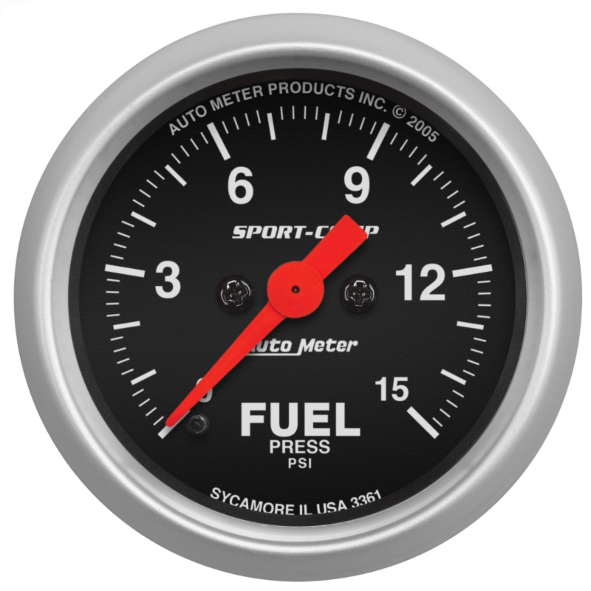 Picture of Autometer Sport-Comp 52mm 15PSI Electronic Fuel Pressure Gauge