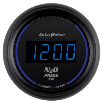 Picture of Autometer Ultra-Lite 2-1/16in 1600 PSI Digital Nitrous Pressure Gauge - Black